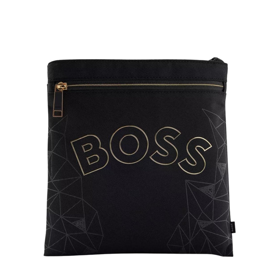 BOSS Grid Artwork Curved Logo Messenger Bag