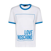 Love Moschino White Large Logo Box T-Shirt