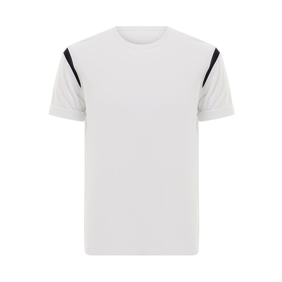 Neil Barrett White T-Shirt With Black Contrast