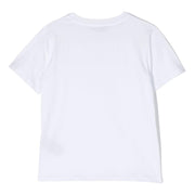 Balmain Kids Iridescent Logo White T-Shirt