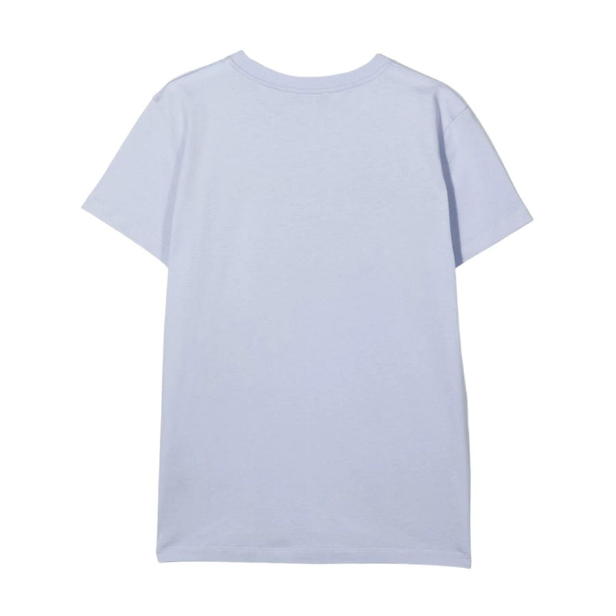 Balmain Kids Printed Logo Sky Blue T-Shirt