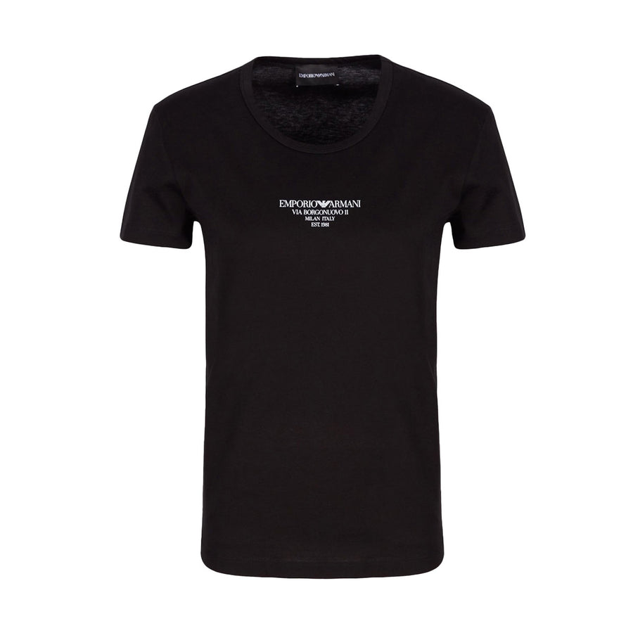 EMPORIO ARMANI Mercerised Jersey T-Shirt With Borgonuovo XI logo