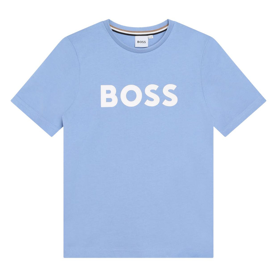 BOSS Kids Large Logo Sky Blue T-Shirt