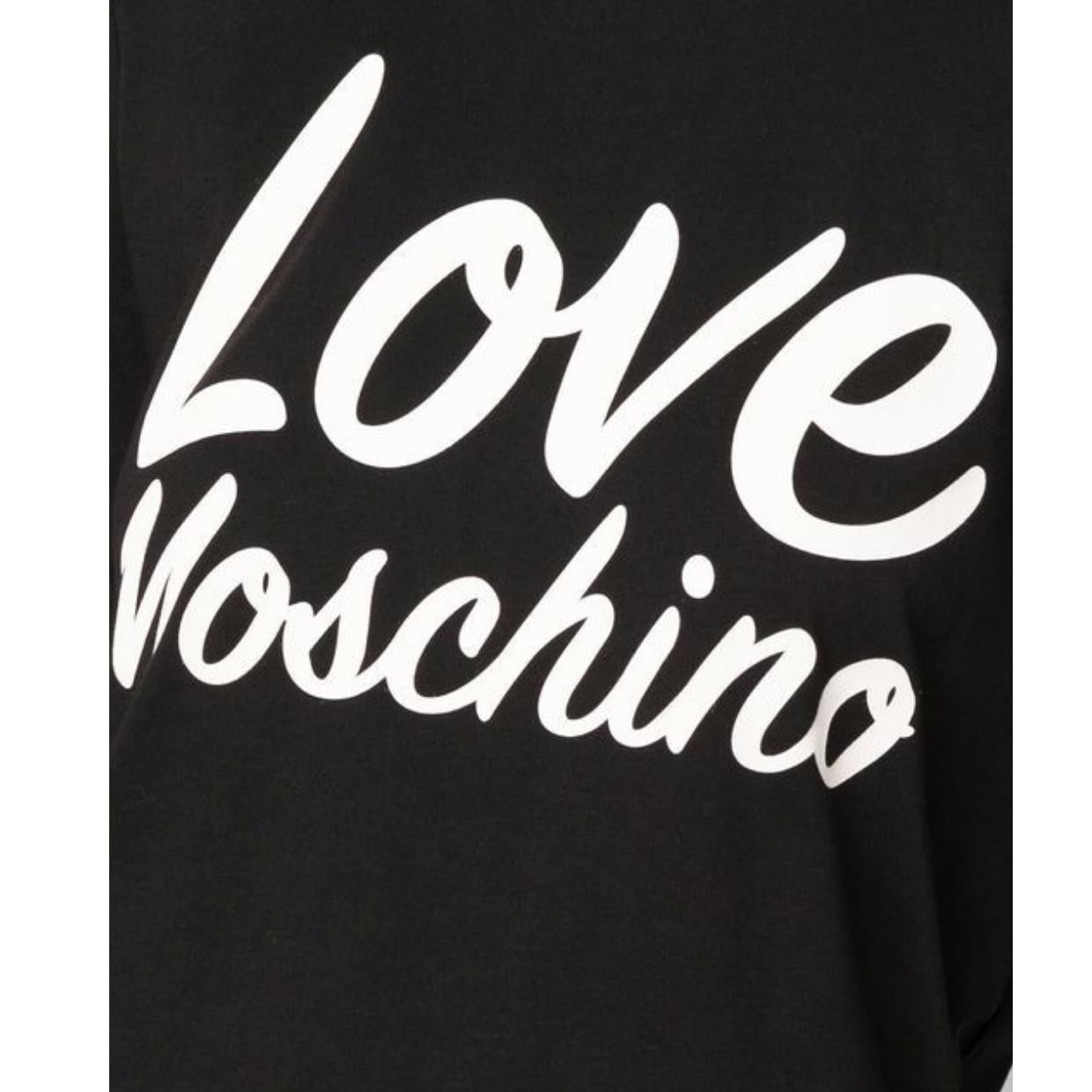 Love Moschino Logo Print Black T-Shirt