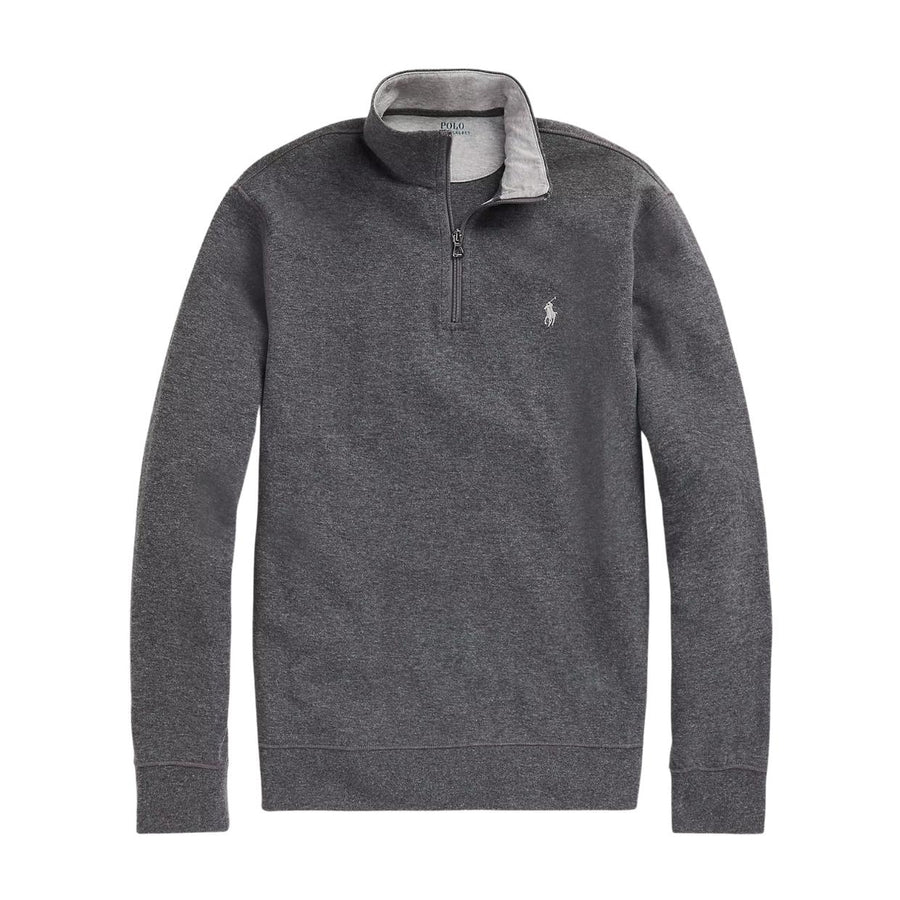 Ralph Lauren Logo Half Zip Grey Sweatshirt