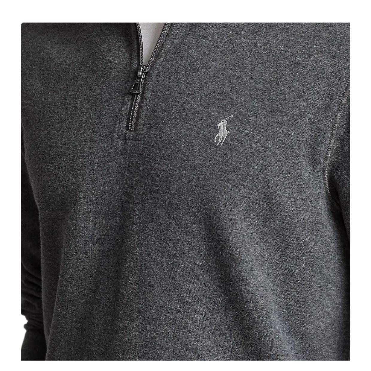 Ralph Lauren Logo Half Zip Grey Sweatshirt – Retro Designer Wear