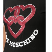 Love Moschino Three Love Heart Logo T-Shirt