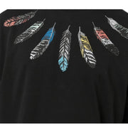 Marcelo Burlon Printed Feathers Black Over T-Shirt