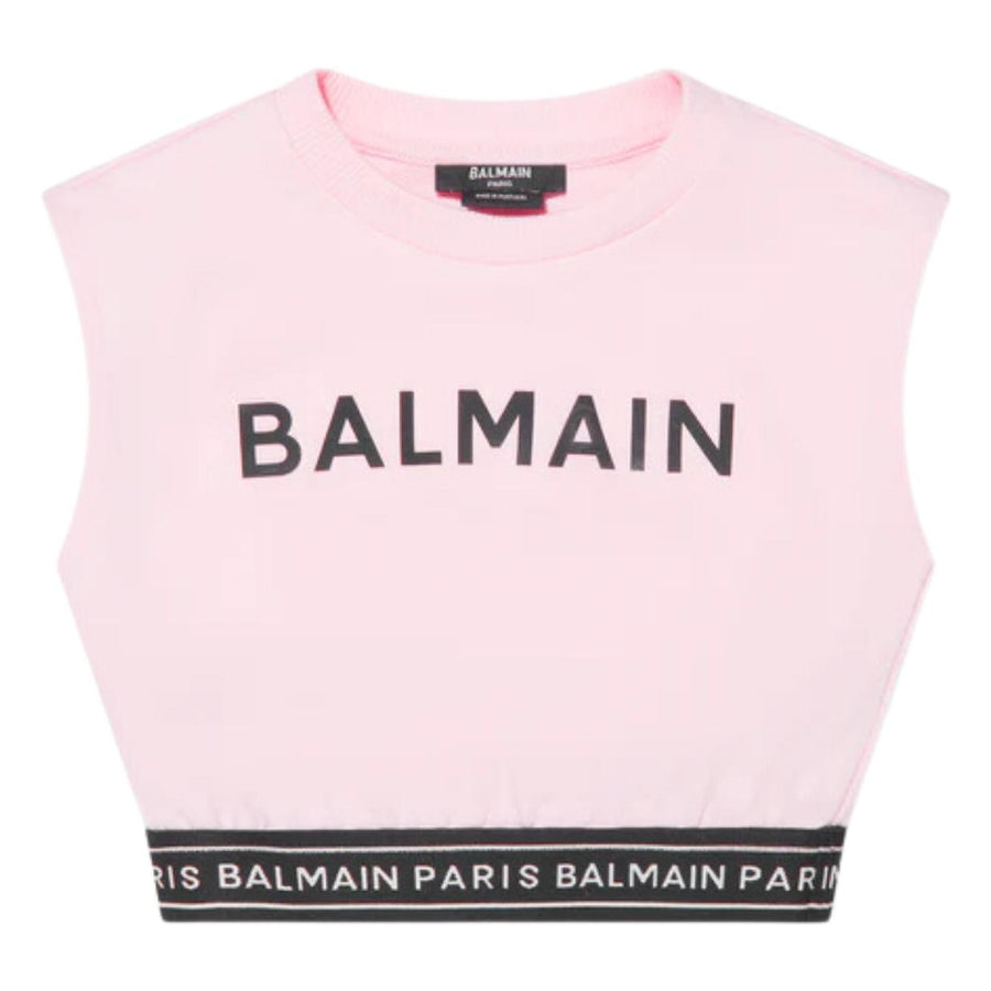 Balmain Kids Sleeveless Crop Top