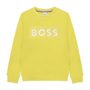 BOSS Kids Lime BOSS Logo Sweatshirt
