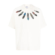 Marcelo Burlon Printed Feathers Over T-Shirt