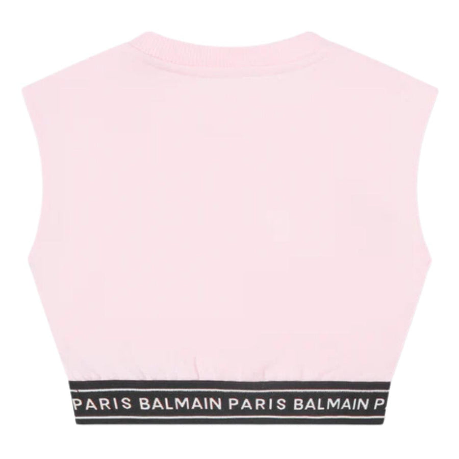 Balmain Kids Sleeveless Crop Top