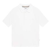 BOSS Kids White Short Sleeve Polo Shirt