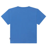 Boss Kids Sky Blue Rubberised Logo T-Shirt