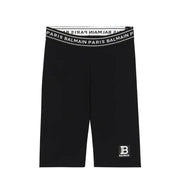 Balmain Kids Logo Patch Cycle Shorts