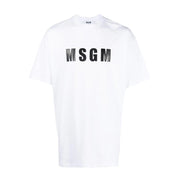 MSGM Print Logo White T-Shirt