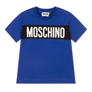 Moschino Kids Blue Printed Logo T-Shirt