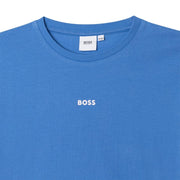 Boss Kids Sky Blue Rubberised Logo T-Shirt
