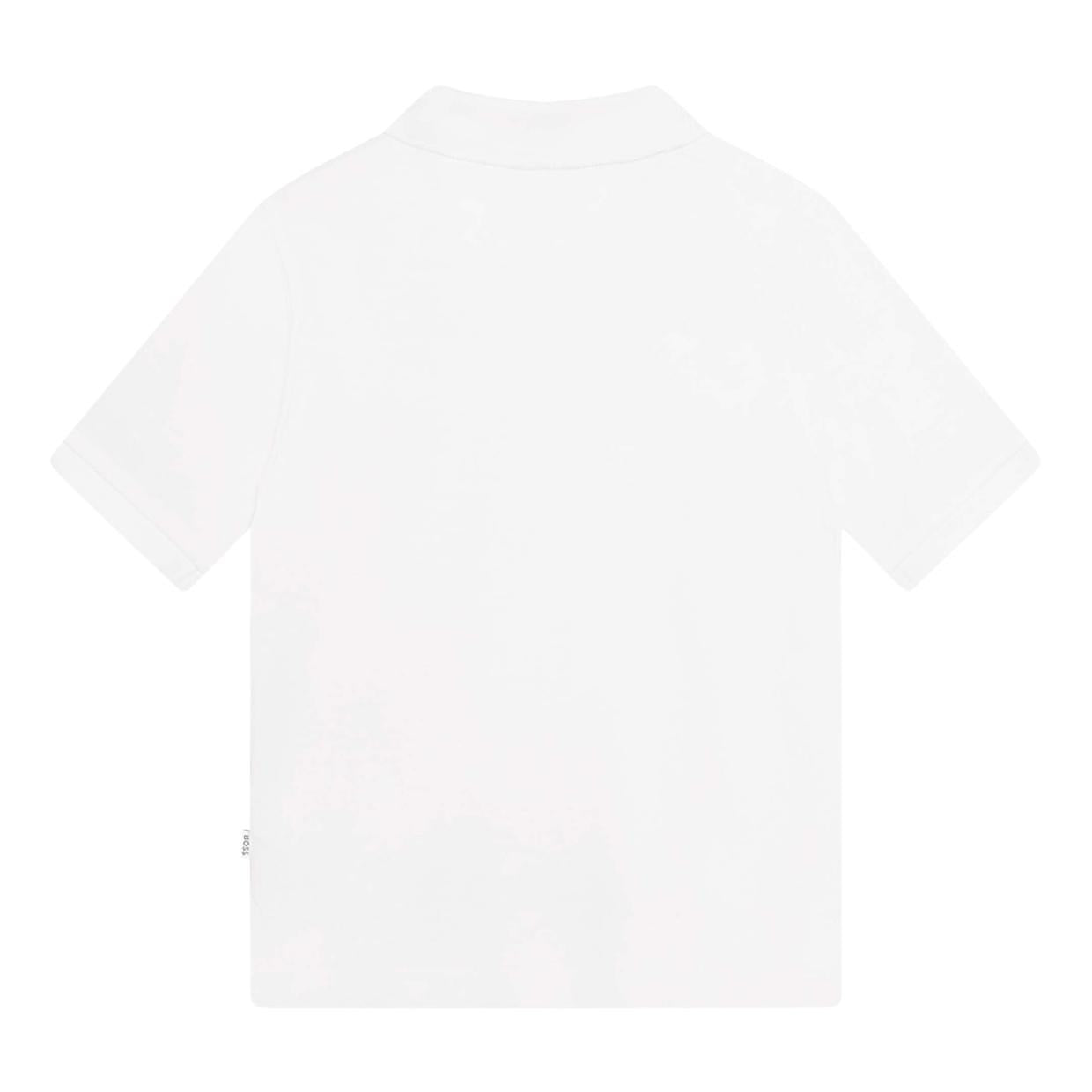 BOSS Kids White Short Sleeve Polo Shirt