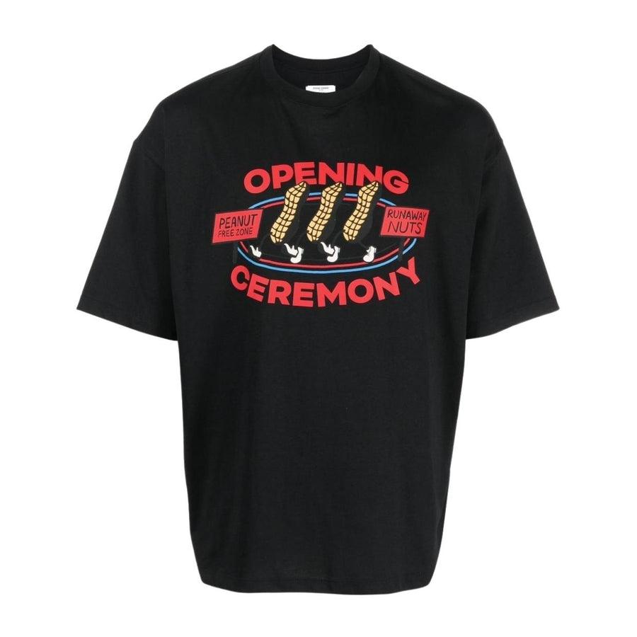 Opening Ceremony Peanuts Logo Black T-Shirt
