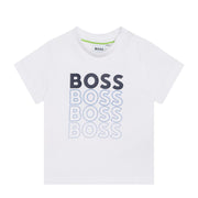 BOSS Baby Gradient Logo White T-Shirt