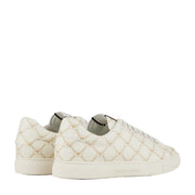 Emporio Armani White Pattern Eagle Logo Sneakers