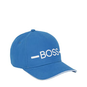 BOSS Kids Blue Logo Twill Cap