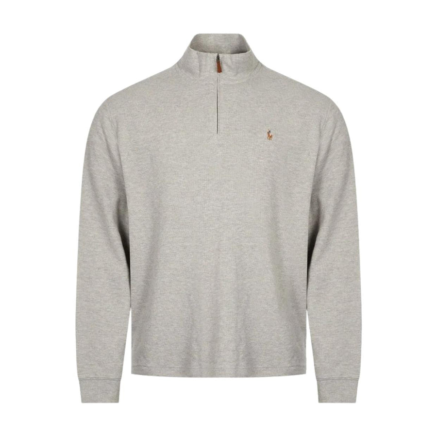 Ralph Lauren Half Zip Logo Grey Sweatshirt