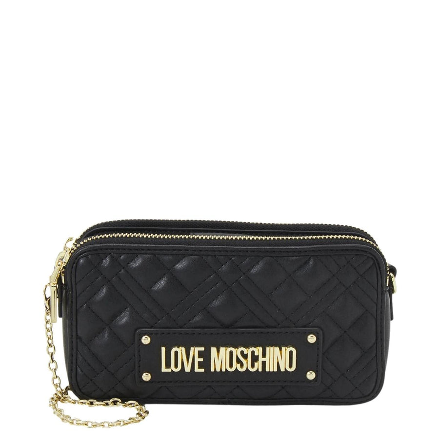 Love Moschino Black Mini Quilted Logo Crossbody Bag