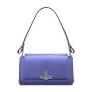 Vivienne Westwood Hazel Medium Purple Pearlised Leather Shoulder Bag