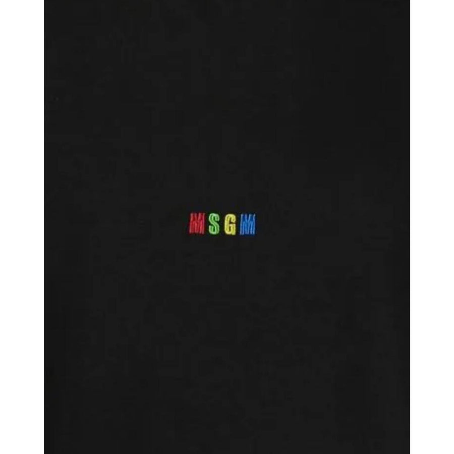 MSGM Multicolour Logo Black T-Shirt