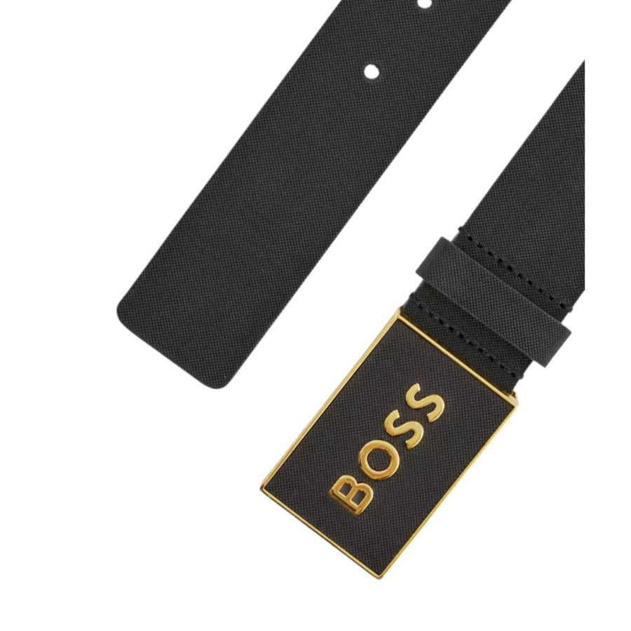BOSS Engraved Logo Plaque Buckle Belt