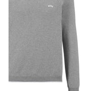 BOSS Grey Rallo Curved Logo Knit Sweater