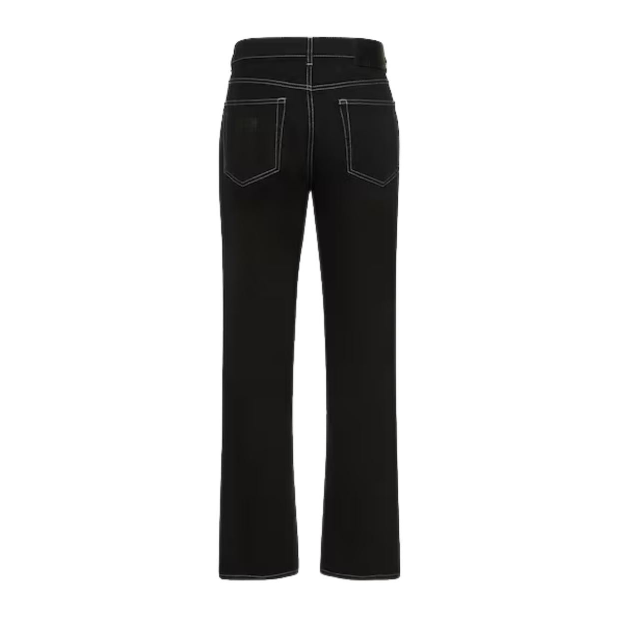 MSGM Logo Black Denim Jeans