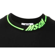 MSGM Logo Collar Black Sweatshirt