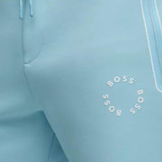 BOSS Headlo Circular Logo Light Blue Sweat Short