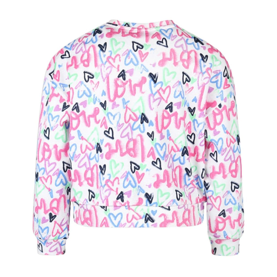 Billieblush Heart Print All-Over Sweatshirt