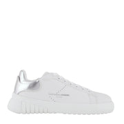 Emporio Armani Logo White Leather Trainers