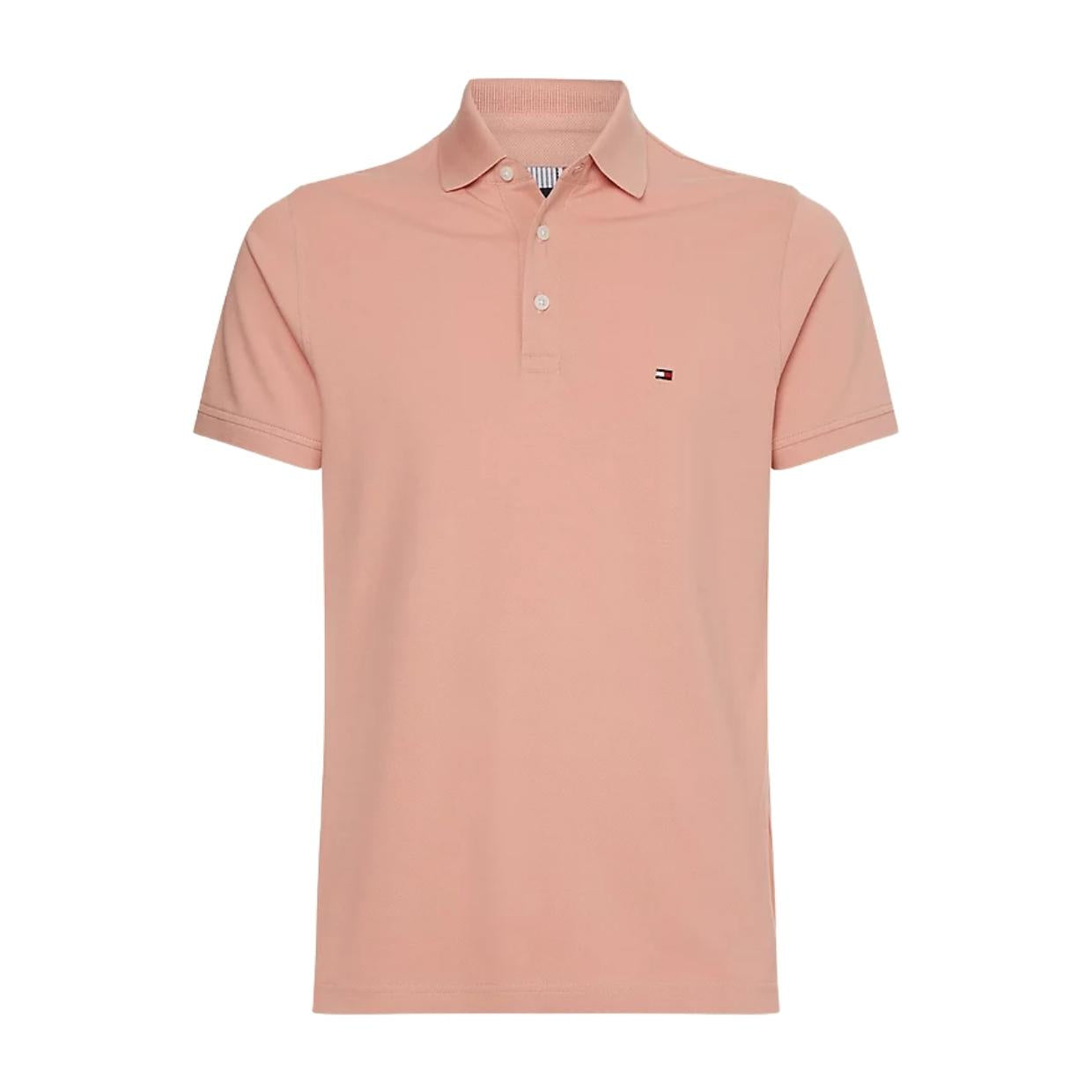Pink tommy hilfiger polo shirt sale