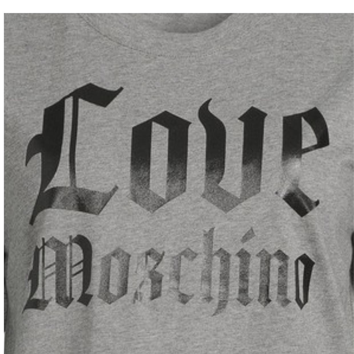 Love Moschino Printed Logo Grey T-Shirt