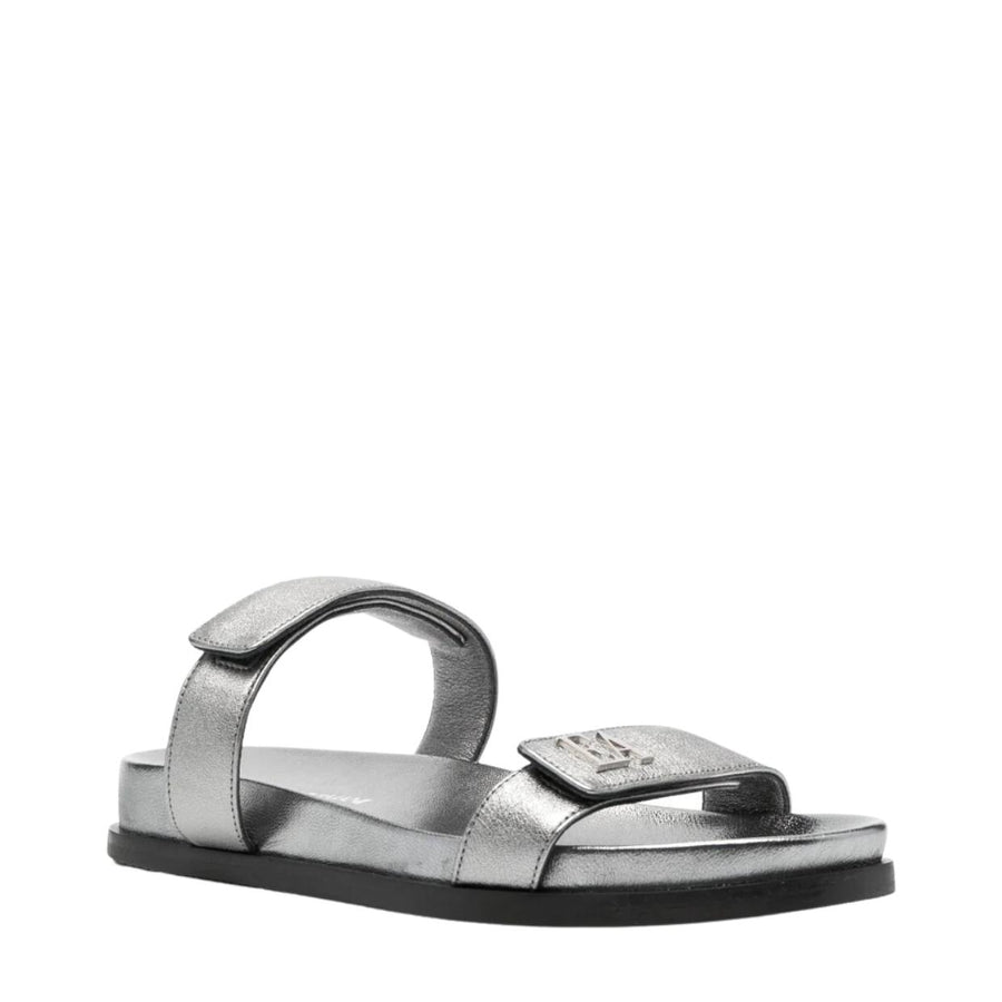 Emporio Armani Grey Leather Sandals