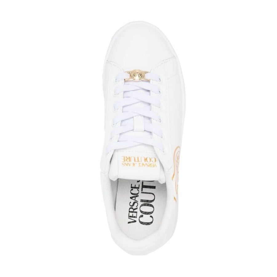 Versace Jeans Couture Logo Print White Trainers