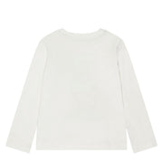 Moschino Kids Rhinestone Heart White T-Shirt