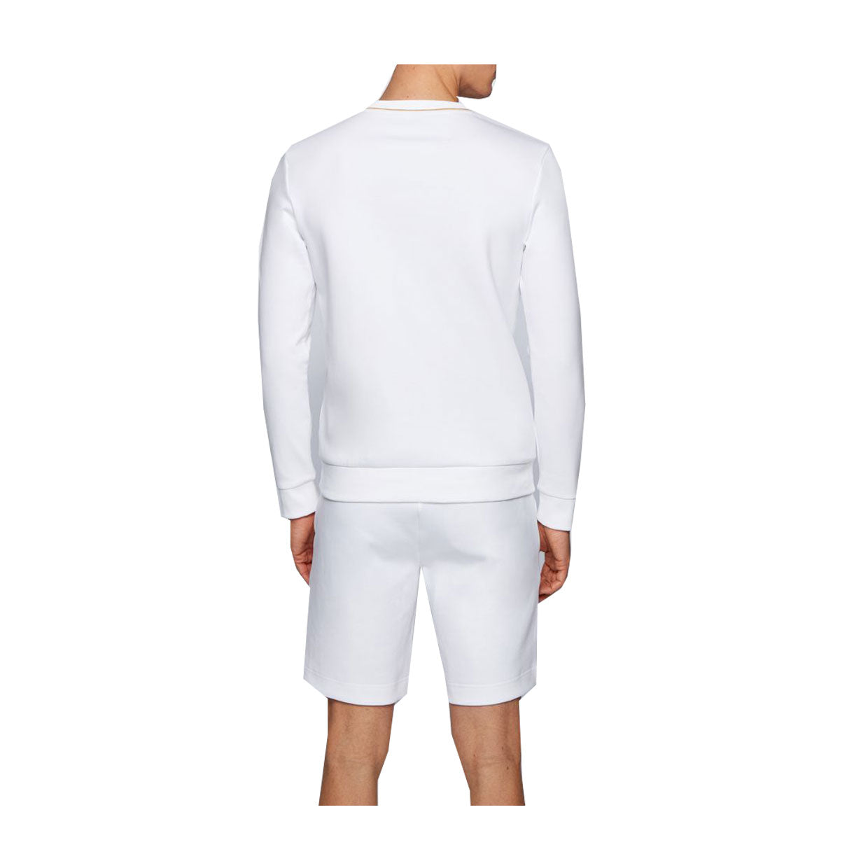 BOSS Logo-Print Slim-Fit Sweatshirt in Cotton-Blend Interlock