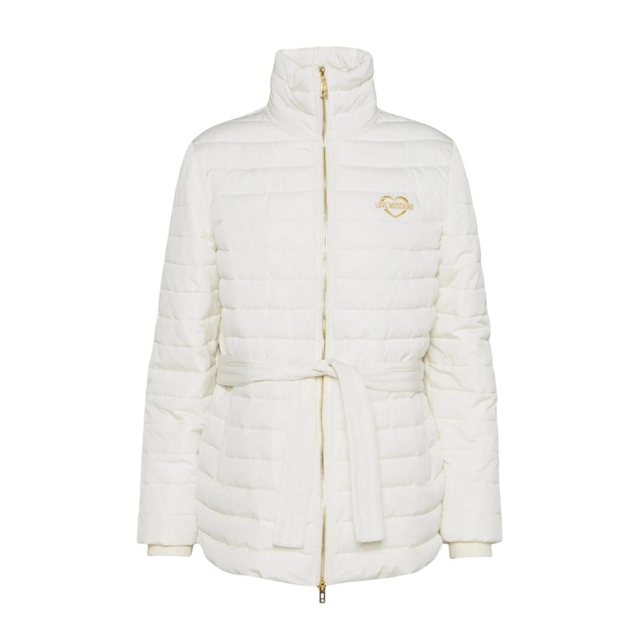 Love Moschino White Padded Logo Jacket