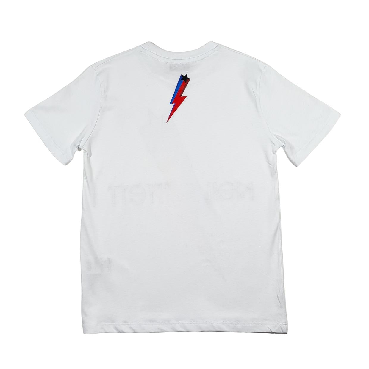 Neil Barrett Kids White Print Thunderbolt Star T-Shirt