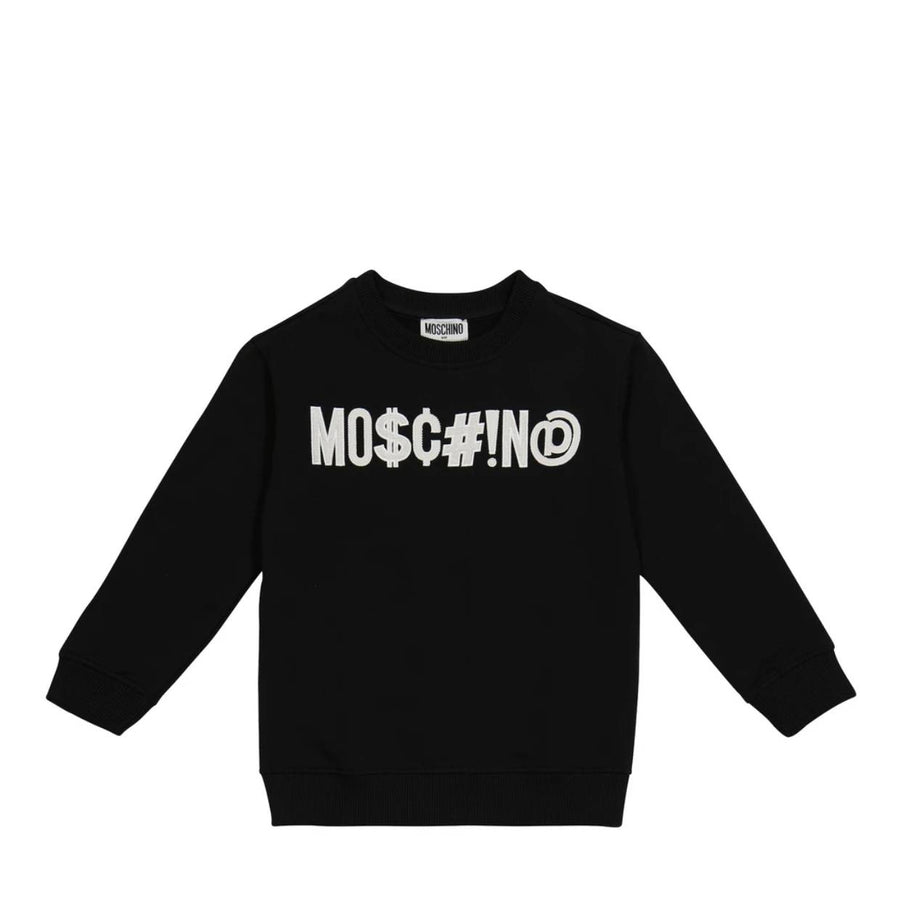 Moschino Kids Black Slogan Sweatshirt