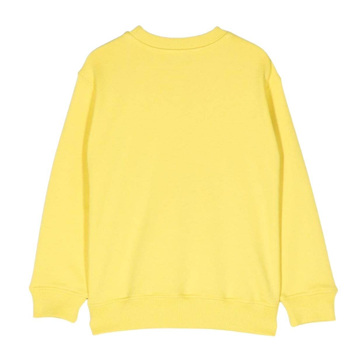 Moschino Kids Double Smiley Logo Yellow Sweatshirt