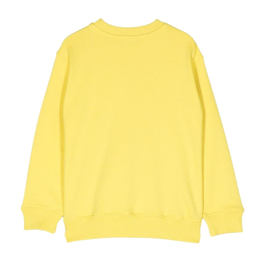 Moschino Kids Double Smiley Logo Yellow Sweatshirt