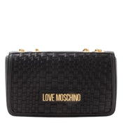 Love Moschino Black Woven Shoulder Bag